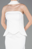 Standesamtkleid Lang Weiß ABU5774