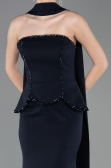 Standesamtkleid Lang Marineblau ABU5774
