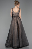 Abendkleid Lang Spitze Schwarz ABU5778