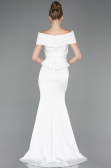 Standesamtkleid Lang Satin Weiß ABU5785