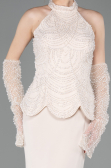 Abendkleid Lang Beige ABU5787
