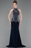 Abendkleid Lang Marineblau ABU5787