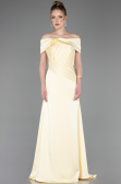 Abendkleid Lang Satin Gelb ABU5792
