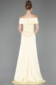 Abendkleid Lang Satin Gelb ABU5792
