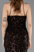 Braun Abendkleid Schuppig Lang ABU4842