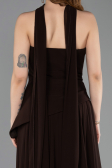 Abschlusskleid Lang Chiffon Braun ABU5763