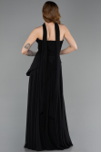 Abschlusskleid Lang Chiffon Schwarz ABU5763
