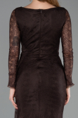 Braun Standesamtkleid Spitze Lang ABU5588