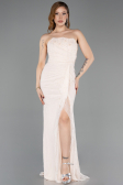 Beige Standesamtkleid Spitze Lang ABU5603