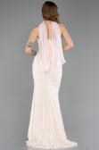 Beige Abendkleid Spitze Lang ABU5686