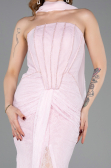 Puder Abendkleid Spitze Lang ABU5686