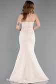 Beige Abendkleid Lang ABU5747