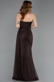 Abschlusskleid Lang Spitze Braun ABU5795