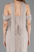 Abendkleid Lang Spitze Nerzbraun ABK2548