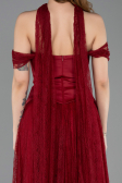 Abendkleid Lang Spitze Weinrot ABU5799