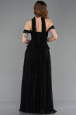 Abendkleid Lang Spitze Schwarz ABU5799