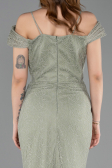 Abendkleid Lang Spitze Minzgrün ABU5841