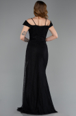 Abendkleid Lang Spitze Schwarz ABU5841