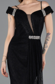 Abendkleid Lang Spitze Schwarz ABU5841