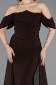 Abschlusskleid Lang Chiffon Braun ABU5826