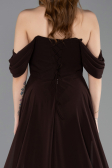 Abschlusskleid Lang Chiffon Braun ABU5826