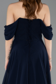 Abschlusskleid Lang Chiffon Marineblau ABU5826