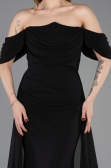 Abschlusskleid Lang Chiffon Schwarz ABU5826