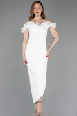 Partykleid Midi Weiß ABK2545