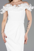 Partykleid Midi Weiß ABK2545