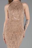 Abendkleid Lang Kupfer ABU4791