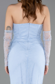 Abendkleid Lang Spitze Eisblau ABU5817