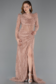 Abendkleid Lang Spitze Kupfer ABU5771
