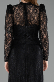 Abendkleid Lang Spitze Schwarz ABU5771