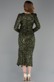 Partykleid Midi Schuppig Khaki ABK2543
