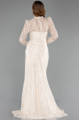 Abendkleid Lang Spitze Beige ABU5771
