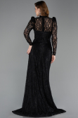 Abendkleid Lang Spitze Schwarz ABU5771