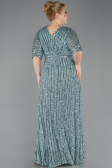 Abendkleid in Übergröße Lang Schuppig Minzgrün ABU5846