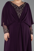 Abendgarderobe in Großen Größen Lang Chiffon Violette ABU5850