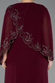Abendkleid in Übergröße Lang Chiffon Pflaume ABU5852