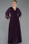 Abendgarderobe in Großen Größen Lang Chiffon Violette ABU5853