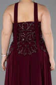 Kirschrot Abendgarderobe İn Großen Größen Chiffon Lang ABU5855