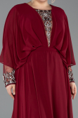 Kleider in Großen Größen Lang Chiffon Weinrot ABU5860