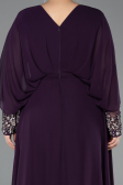Kleider in Großen Größen Lang Chiffon Pflaume ABU5860
