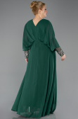 Kleider in Großen Größen Lang Chiffon Smaragdgrün ABU5860