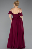 Kirschrot Abendgarderobe İn Großen Größen Chiffon Lang ABU3738