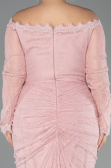 Abendkleid in Übergröße Lang Spitze Puder ABU5880