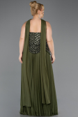 Abendkleid in Übergröße Lang Khaki ABU5856