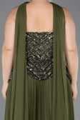 Abendkleid in Übergröße Lang Khaki ABU5856
