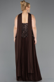 Abendkleid in Übergröße Lang Braun ABU5856