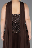 Abendkleid in Übergröße Lang Braun ABU5856